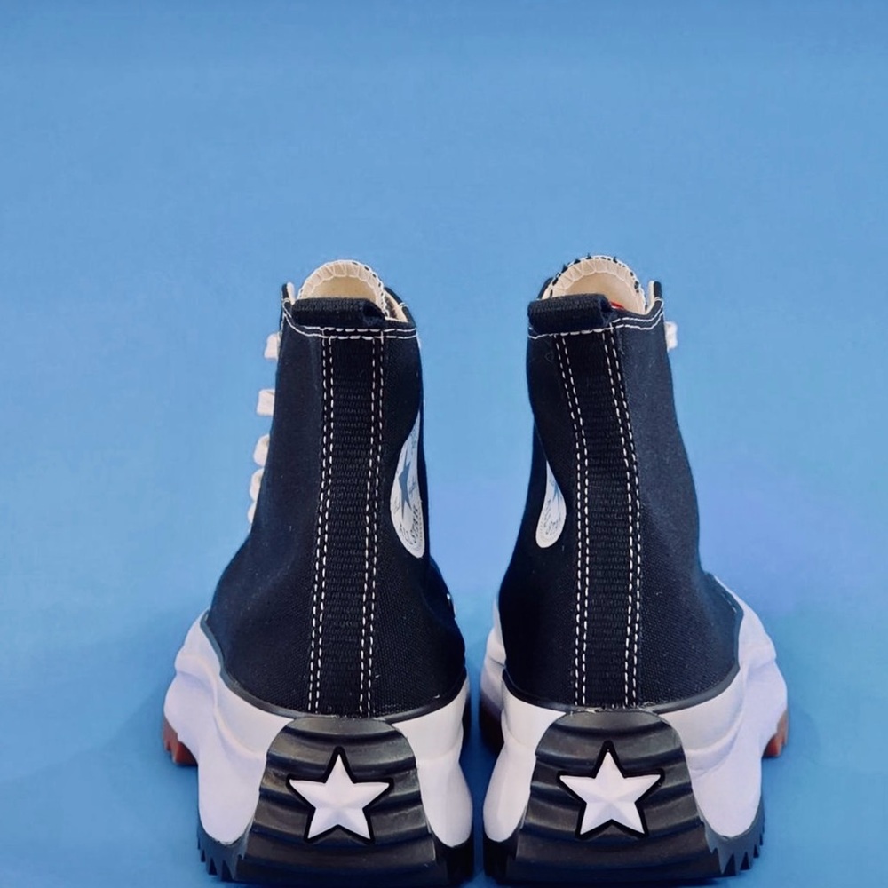 Converse Black White Platform High-Top Athletic Shoes - Picture 10 of 10